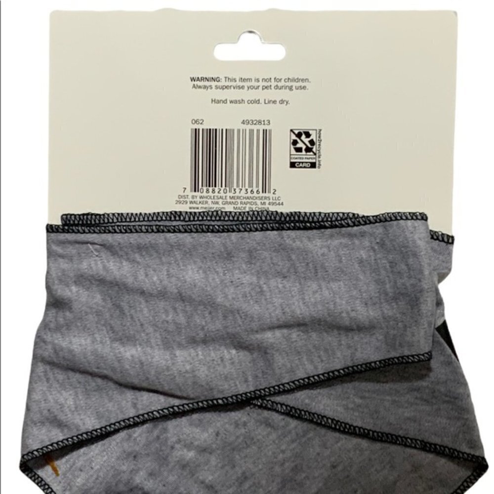 Dog Bandanna Trouble Maker Adjustable Tie On Gray Black Graphic Large X Large - Picture 4 of 11
